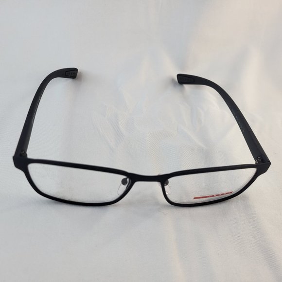 Prada Linea Rossa PS 50GV Rx-able Men's Eyeglasses Black Rubber Made in Italy - Picture 7 of 7
